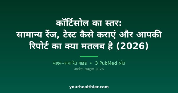 कॉर्टिसोल का स्तर: सामान्य रेंज, टेस्ट कैसे कराएं और आपकी रिपोर्ट का क्या मतलब है (2026)