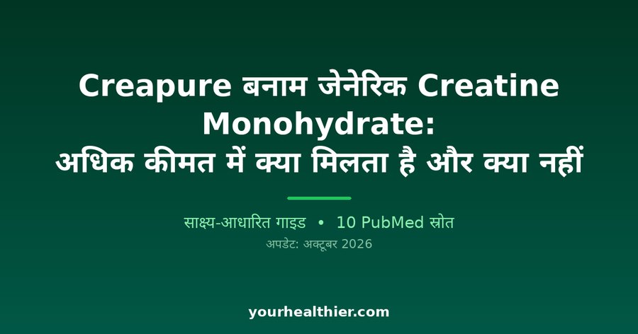 Creapure बनाम जेनेरिक Creatine Monohydrate: अधिक कीमत में क्या मिलता है और क्या नहीं