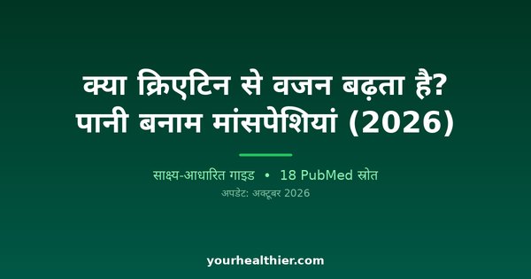क्या क्रिएटिन से वजन बढ़ता है? पानी बनाम मांसपेशियां (2026)