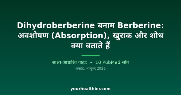 Dihydroberberine बनाम Berberine: अवशोषण (Absorption), खुराक और शोध क्या बताते हैं