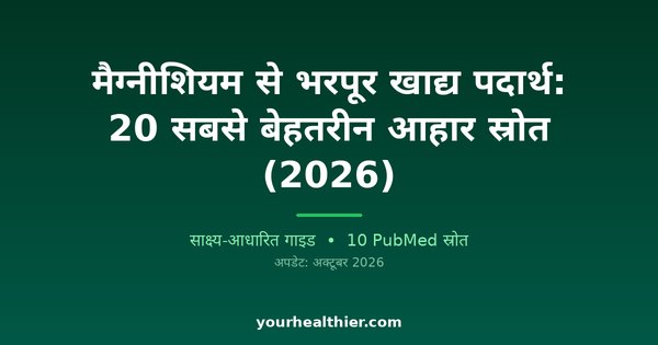 मैग्नीशियम से भरपूर खाद्य पदार्थ: 20 सबसे बेहतरीन आहार स्रोत (2026)