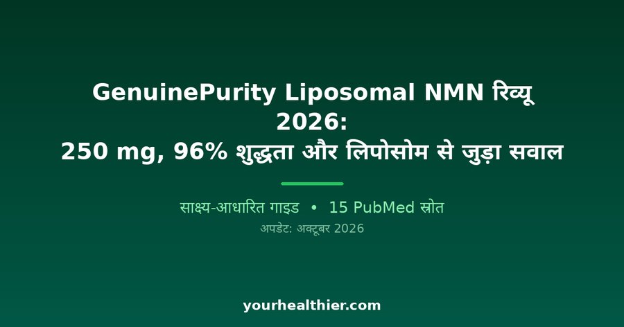 GenuinePurity Liposomal NMN रिव्यू 2026: 250 mg, 96% शुद्धता और लिपोसोम से जुड़ा सवाल