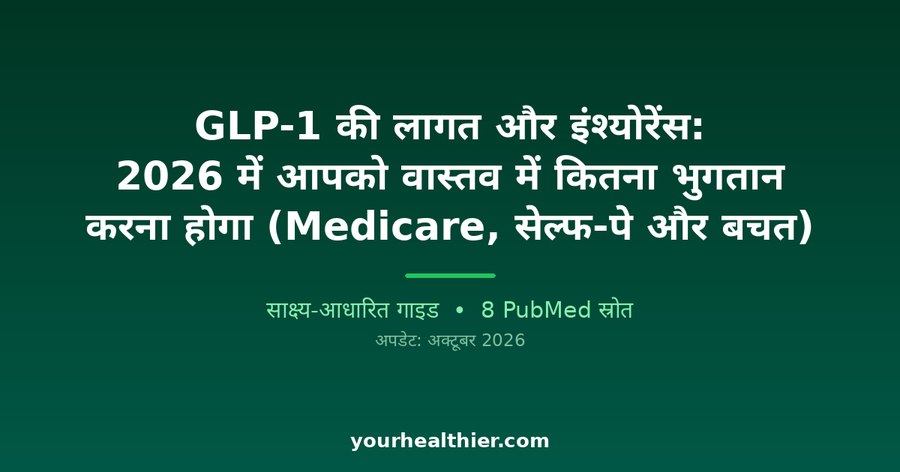 GLP-1 की लागत और इंश्योरेंस: 2026 में आपको वास्तव में कितना भुगतान करना होगा (Medicare, सेल्फ-पे और बचत)