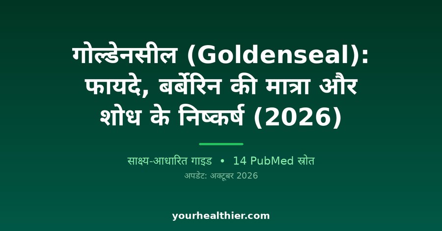 गोल्डेनसील (Goldenseal): फायदे, बर्बेरिन की मात्रा और शोध के निष्कर्ष (2026)