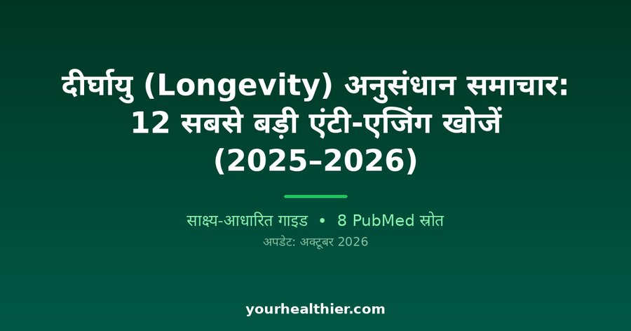 दीर्घायु (Longevity) अनुसंधान समाचार: 12 सबसे बड़ी एंटी-एजिंग खोजें (2025–2026)