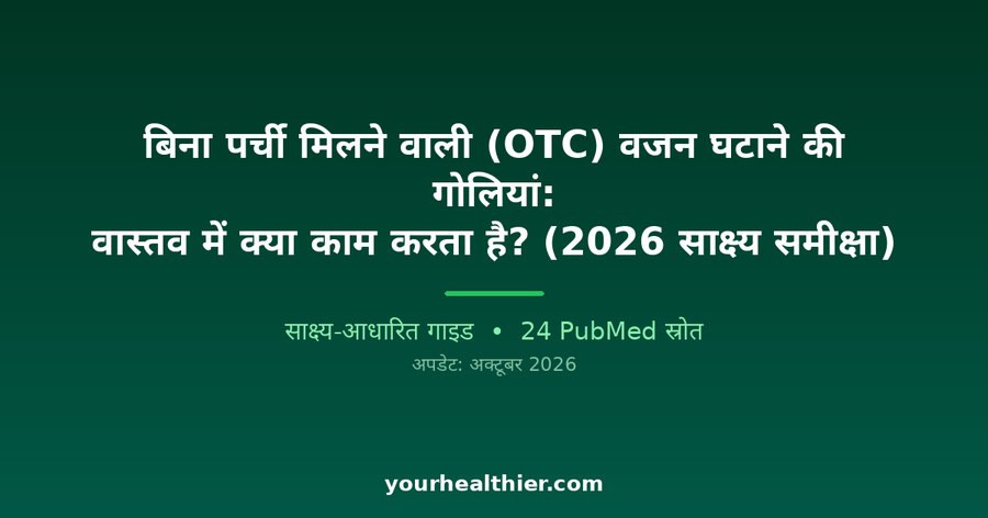 बिना पर्ची मिलने वाली (OTC) वजन घटाने की गोलियां: वास्तव में क्या काम करता है? (2026 साक्ष्य समीक्षा)