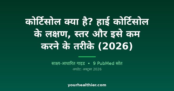 कोर्टिसोल क्या है? हाई कोर्टिसोल के लक्षण, स्तर और इसे कम करने के तरीके (2026)
